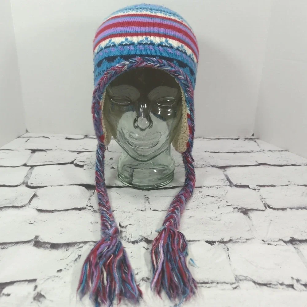 Dorfman Pacific Kindercaps Childs Girls Winter Hat Cap Sherpa Lined Ear Flaps